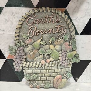 Earth's Bounty Decorative Clay Wall Plaque